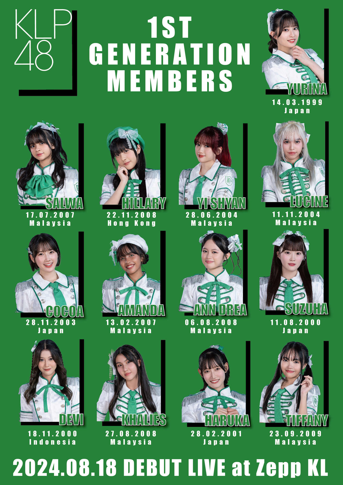 KLP48の1期生メンバー