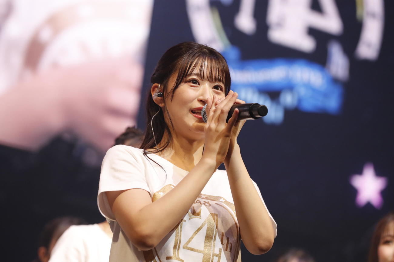 卒業を発表した上西怜（C）NMB48
