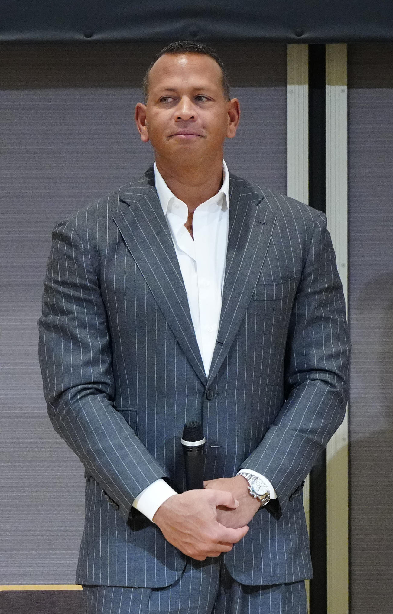 トークイベントに登壇したアレックス・ロドリゲス氏（撮影・江口和貴）
