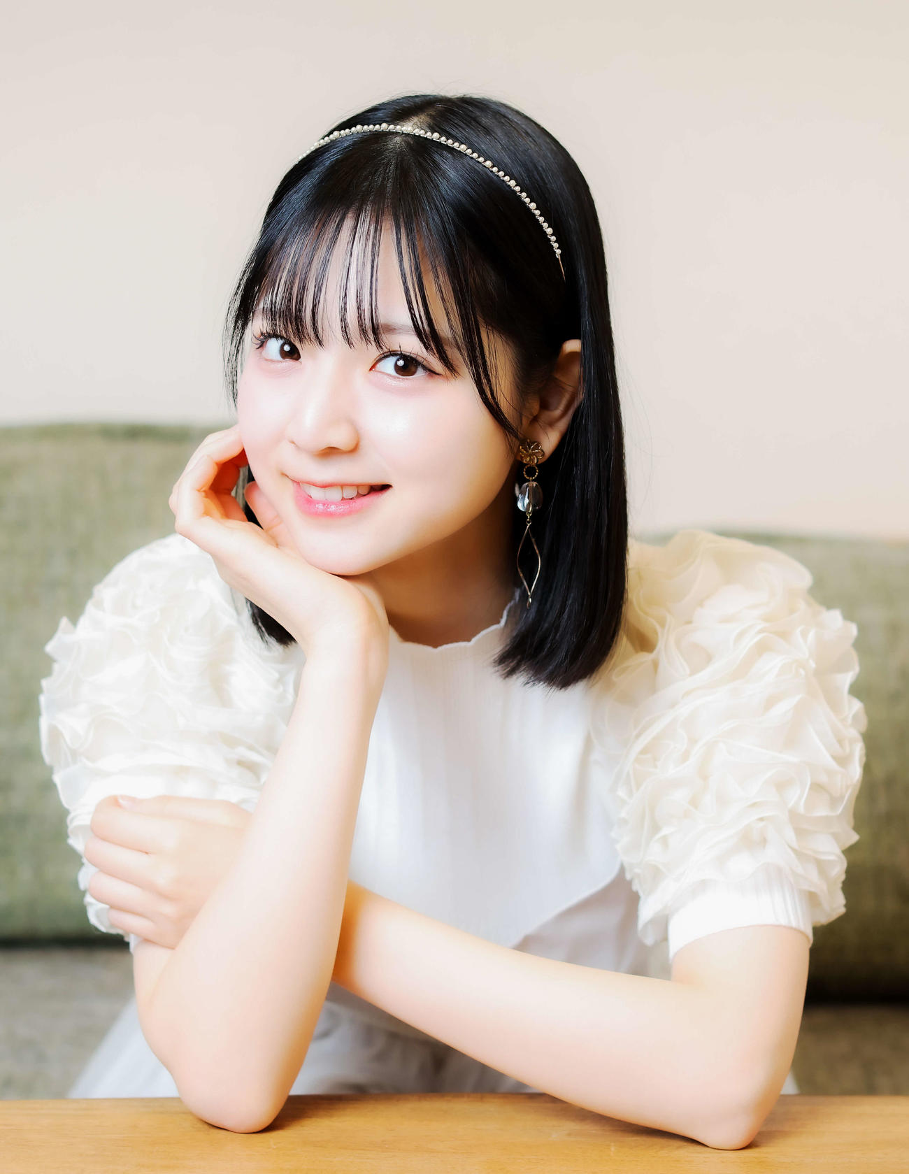 STU48の11枚目シングル「地平線を見ているか？」で初センターを務める曽川咲葵（撮影・河田真司）