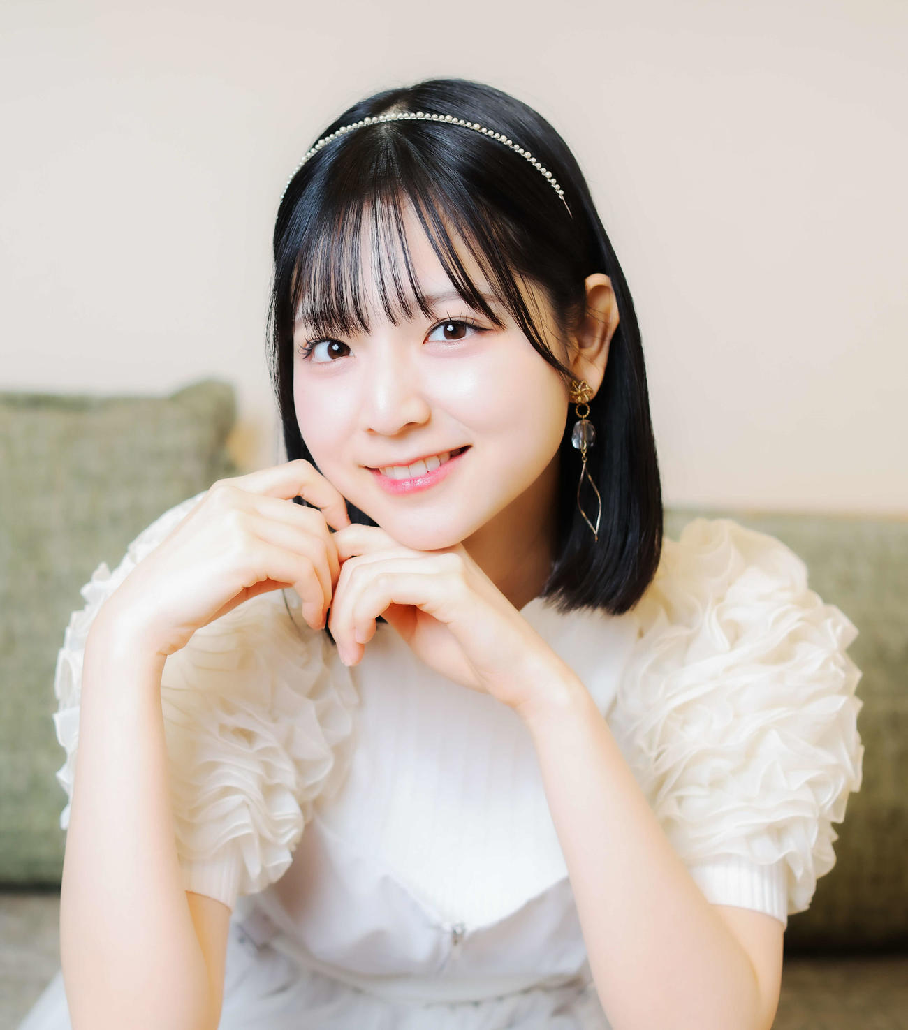 STU48の11枚目シングル「地平線を見ているか？」で初センターを務める曽川咲葵（撮影・河田真司）