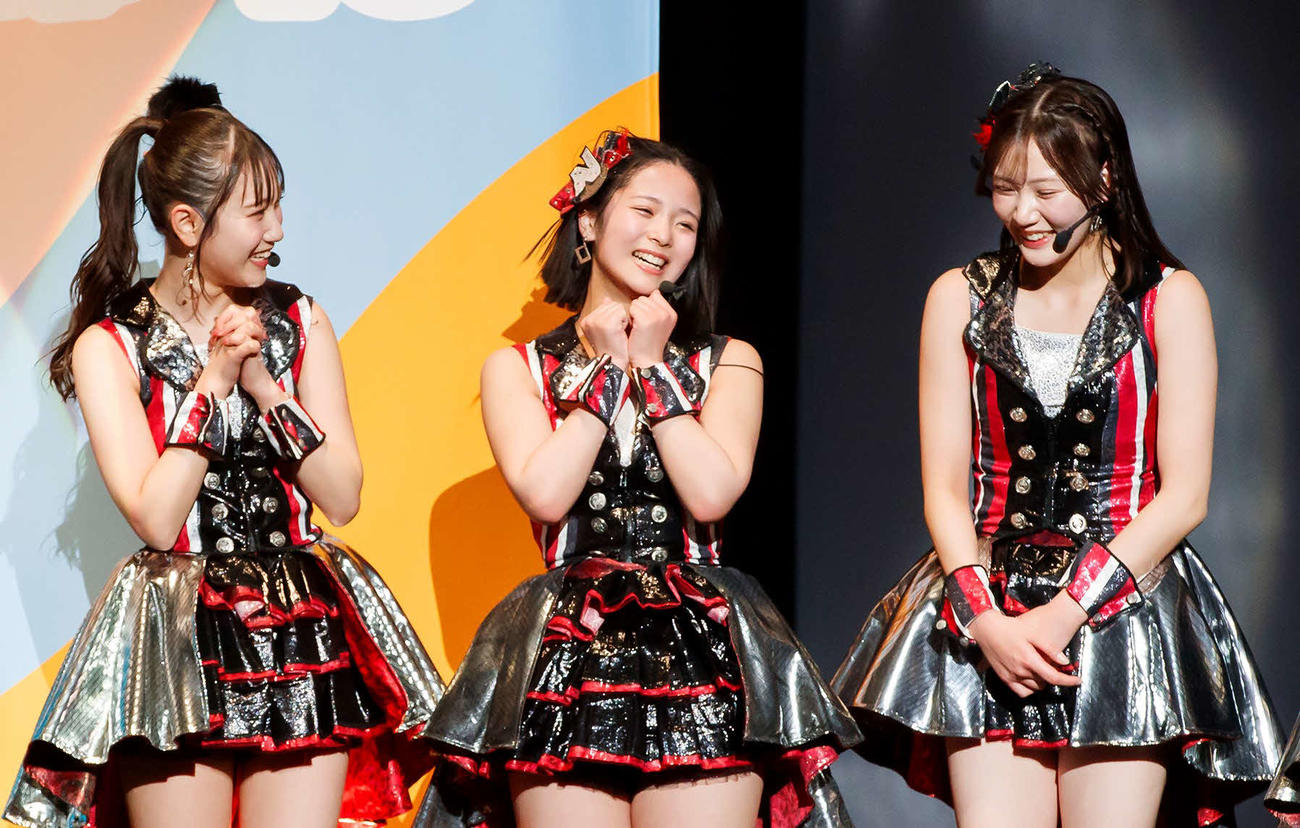 「NMB48　冬の大文化祭2025“難波祭”」に出演した田中雪乃（中）（C）NMB48