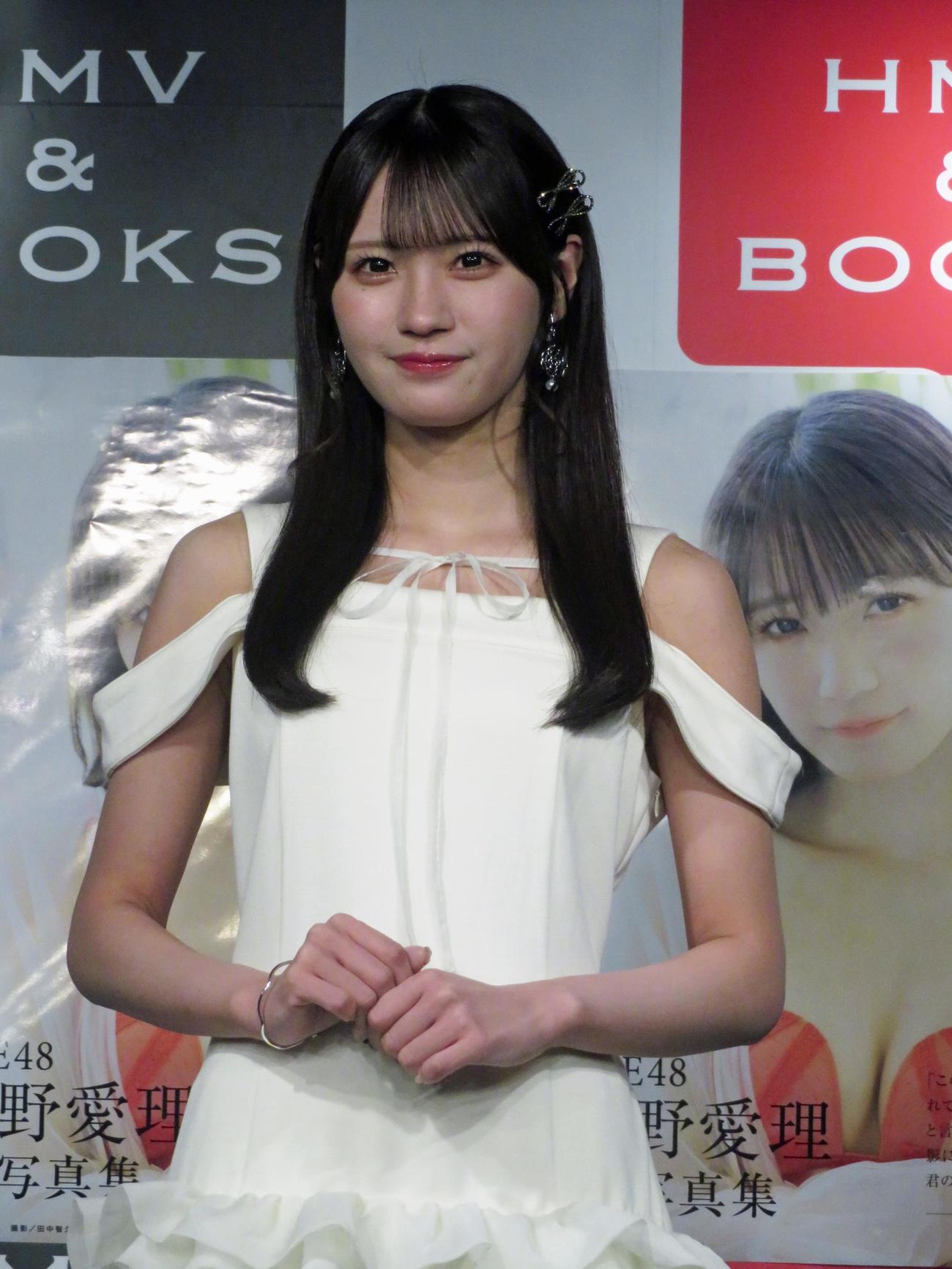 初写真集「可愛いと言って欲しい」発売記念イベントに出席した中野愛理（撮影・川田和博）