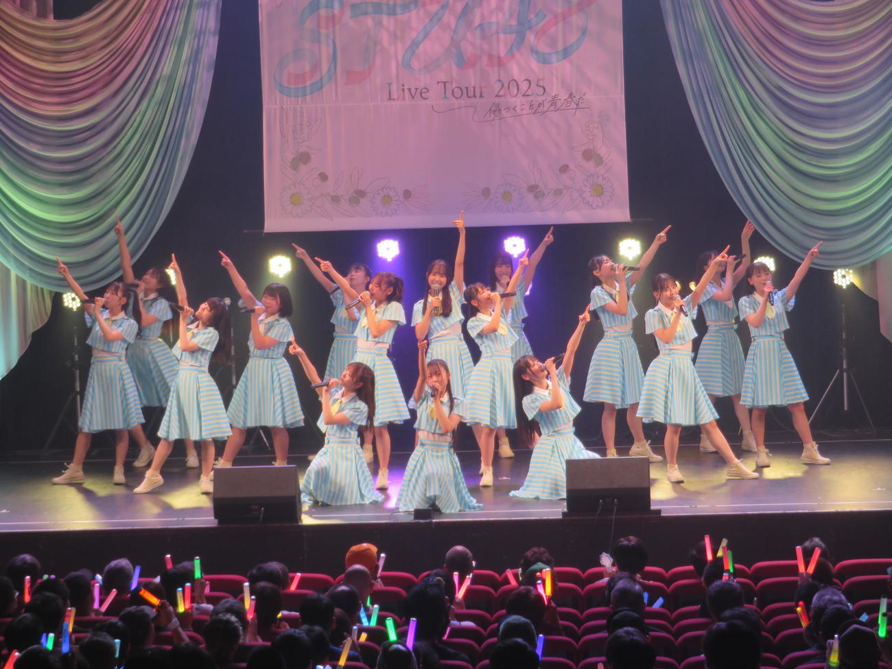 「STU48 Live Tour 202～傷つくことが青春だ～」東京公演を行ったSTU48（撮影・川田和博）