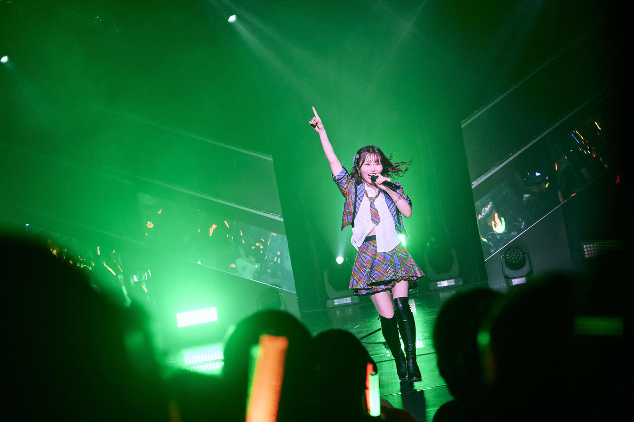 14周年記念公演を行ったHKT48、2期生の秋吉優花（（C）Mercury）