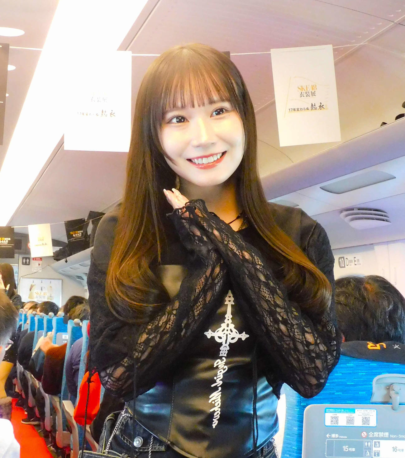 「SKE48新幹線全力走行－いこーぜ!!!衣装展－」に参加したSKE48大村杏（撮影・寺本吏輝）