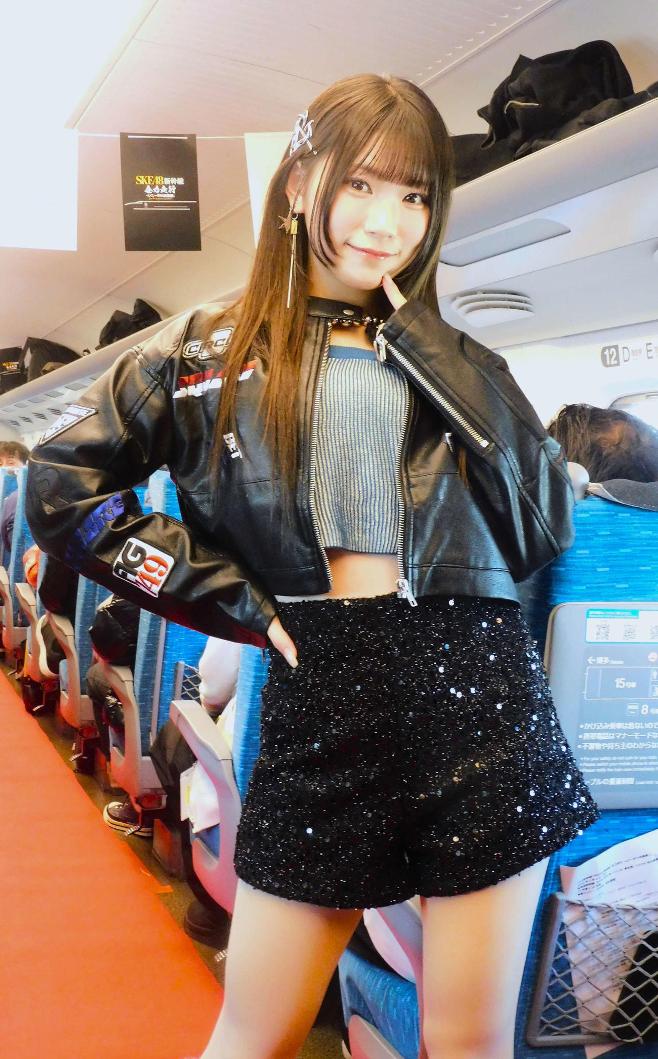 「SKE48新幹線全力走行－いこーぜ!!!衣装展－」に参加したSKE48河村優愛（撮影・寺本吏輝）