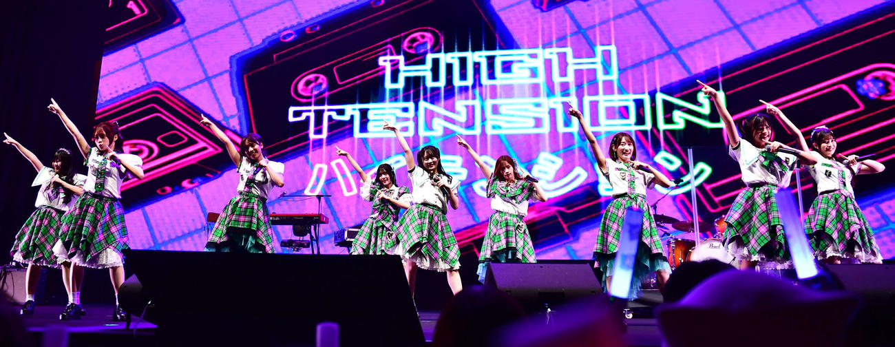マレーシアで行われた音楽イベント「Anime Fantasia」に出演したKLP48（撮影・松尾幸之介）
