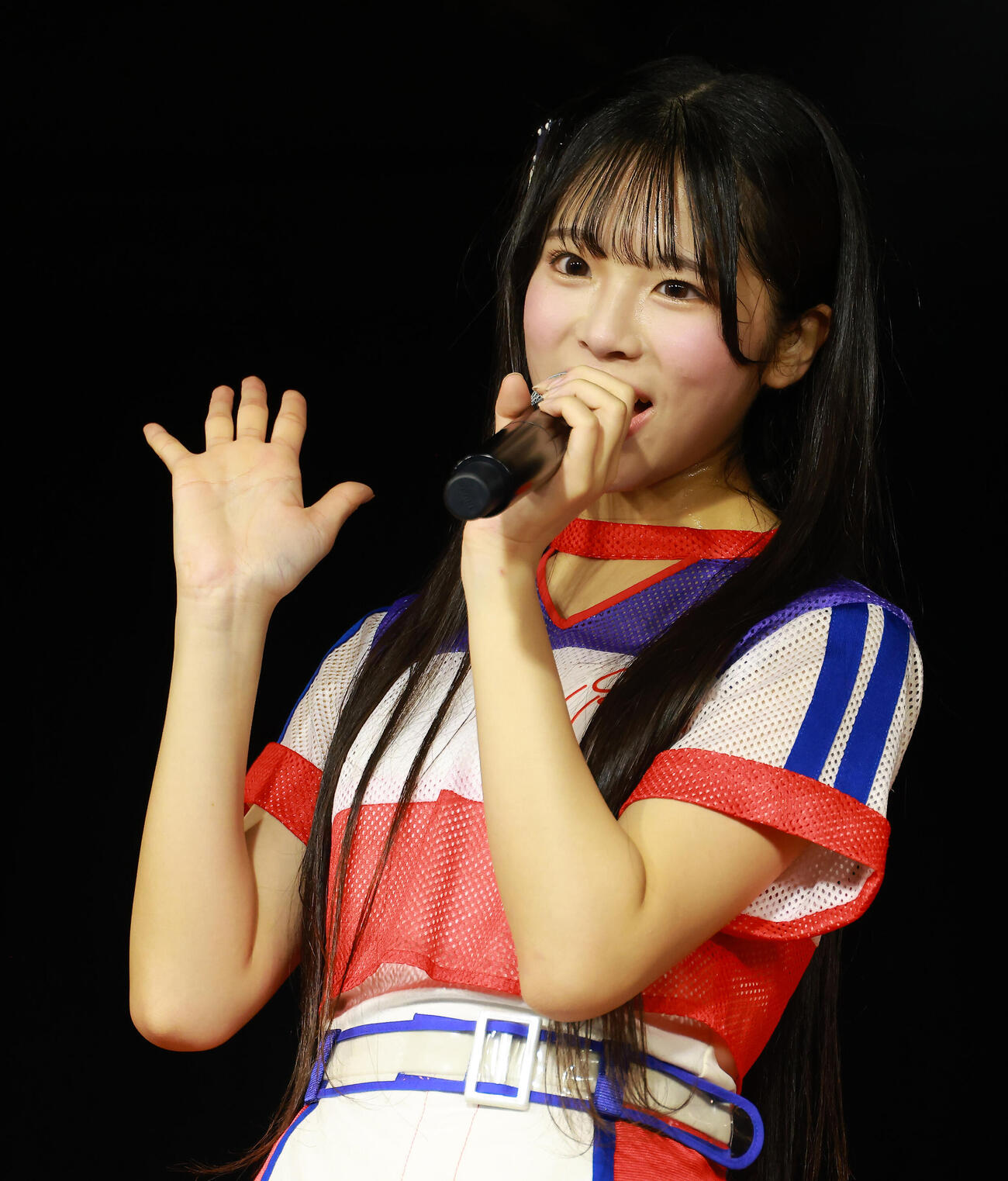 AKB48 21期研究生の牧戸愛茉（撮影・中島郁夫）