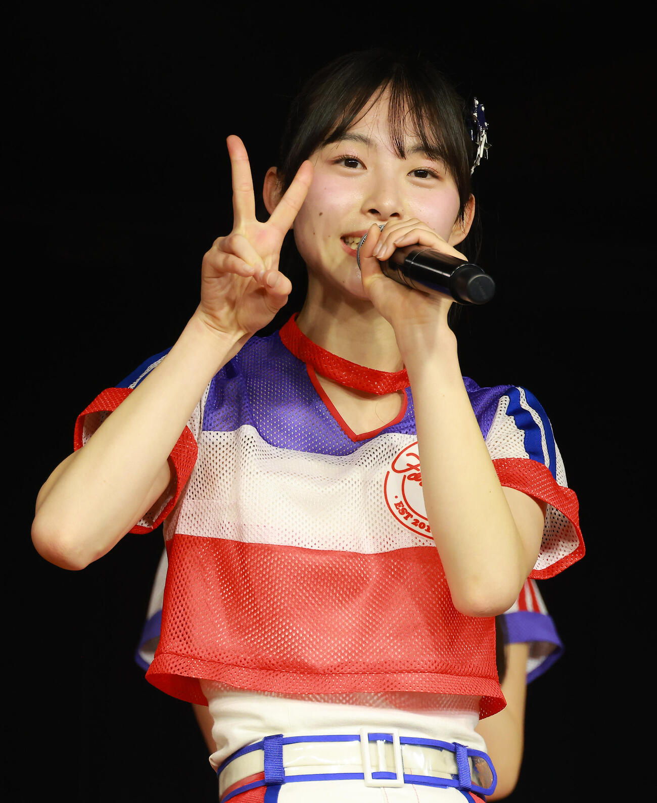 AKB48 21期研究生の渡邉葵心（撮影・中島郁夫）