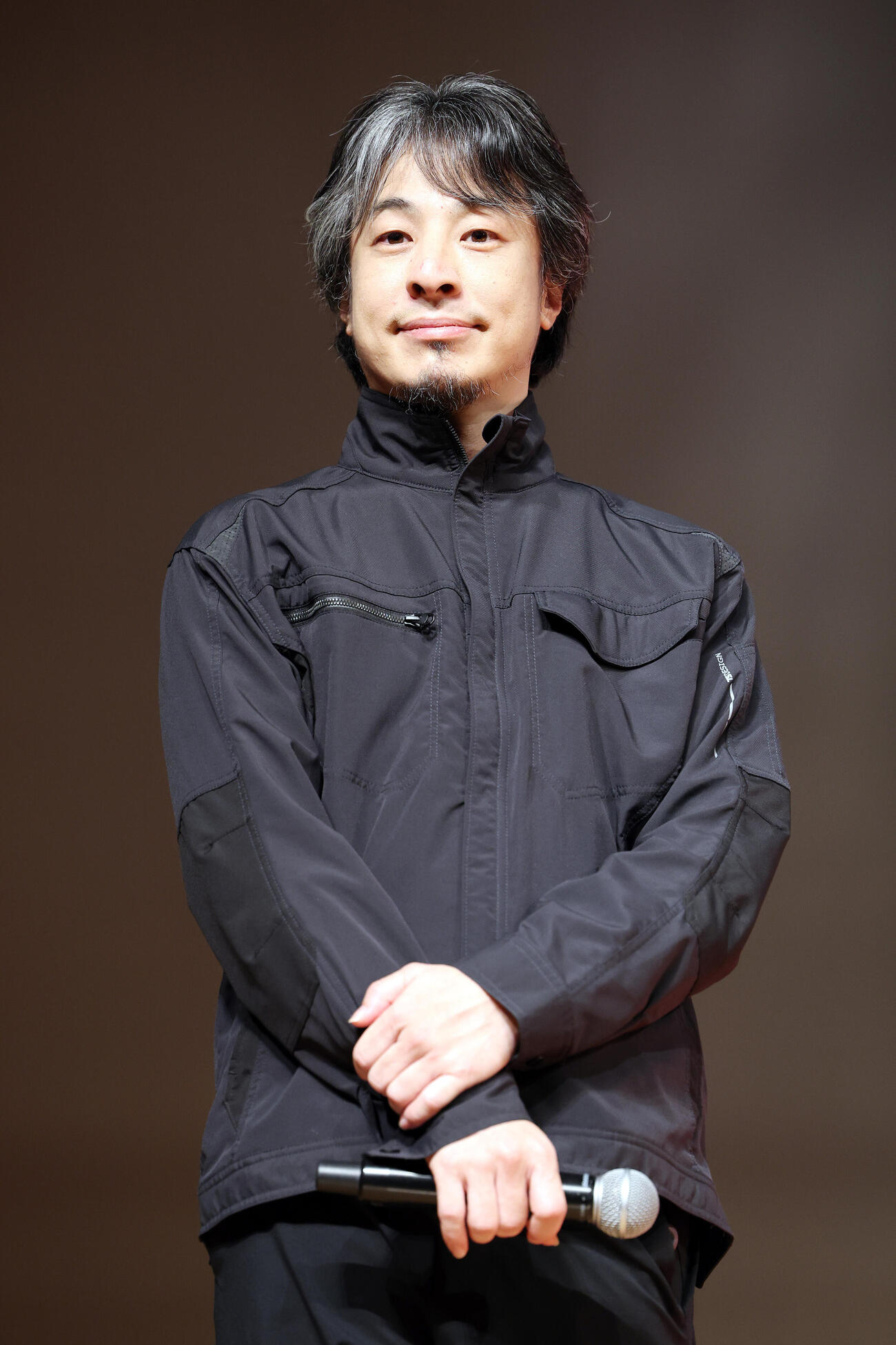 「UP－T×AKB48 Group新CM発表会」に登壇した西村博之氏（撮影・宮地輝）