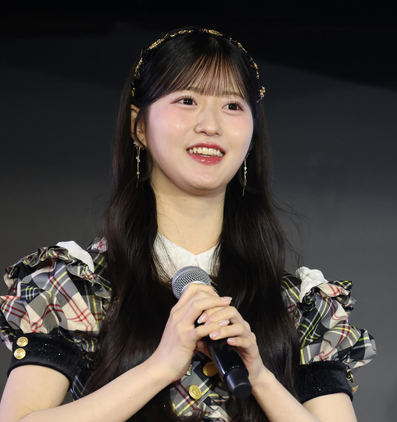 「AKB48秋コンサート・コンセプト発表会」に参加したAKB48八木愛月（撮影・中島郁夫）
