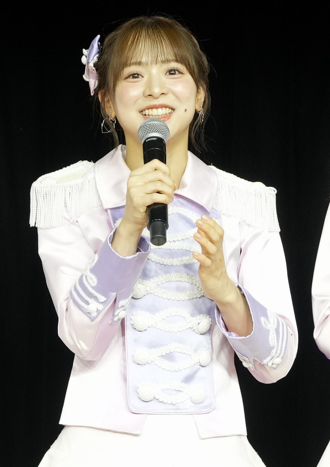 思いを語るAKB48の倉野尾成美（撮影・小島史椰）