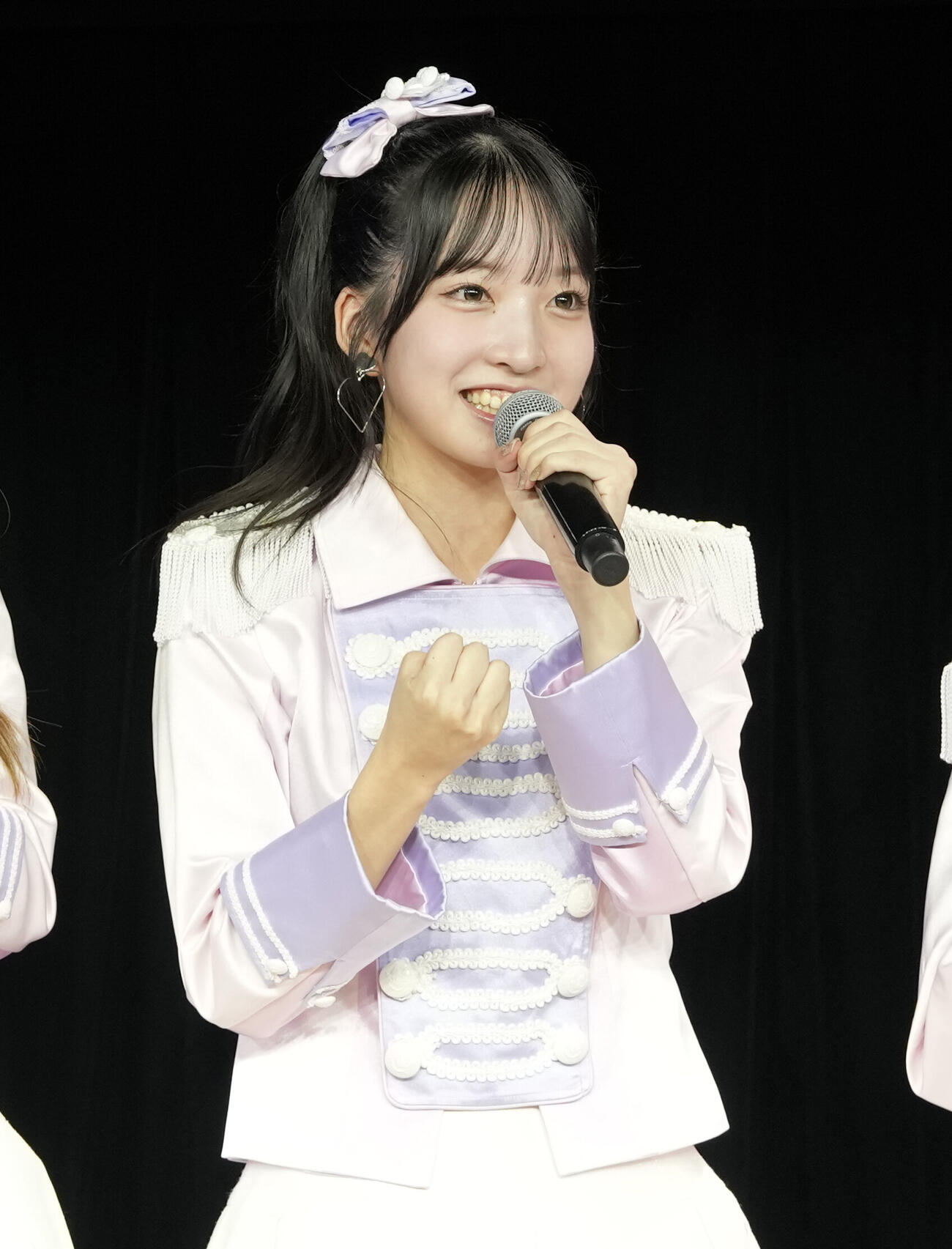 抱負を語るAKB48の山口結愛（撮影・小島史椰）