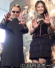 映画「プレステージ」宣伝プロデューサーのＭr.マリックと岩佐真悠子