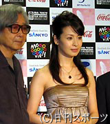 前夜祭で上映される「武士の一分」の山田洋次監督と檀れい（撮影・小林千穂）