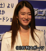声優発表会見に出席した小雪（撮影・松田秀彦）