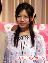 映画「東京少女」の完成披露試写会に出席した女優夏帆（撮影・近藤由美子）