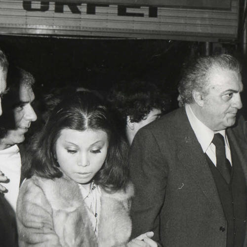 吉崎道代さんとフェデリコ・フェリーニ（右）