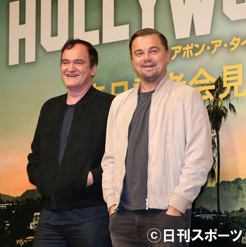 「ワンス・アポン・ア・タイム・イン・ハリウッド」公開にあわせ来日したクエンティン・タランティーノ監督（左）とレオナルド・ディカプリオ（19年8月）