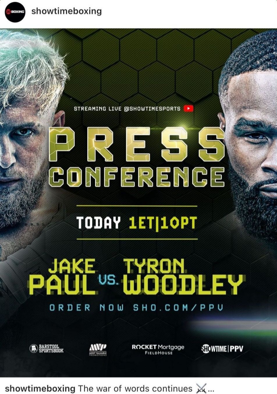 タイロン・ウッドリーに判定勝ちした一戦が収入増につながったジェイク・ポール（左）