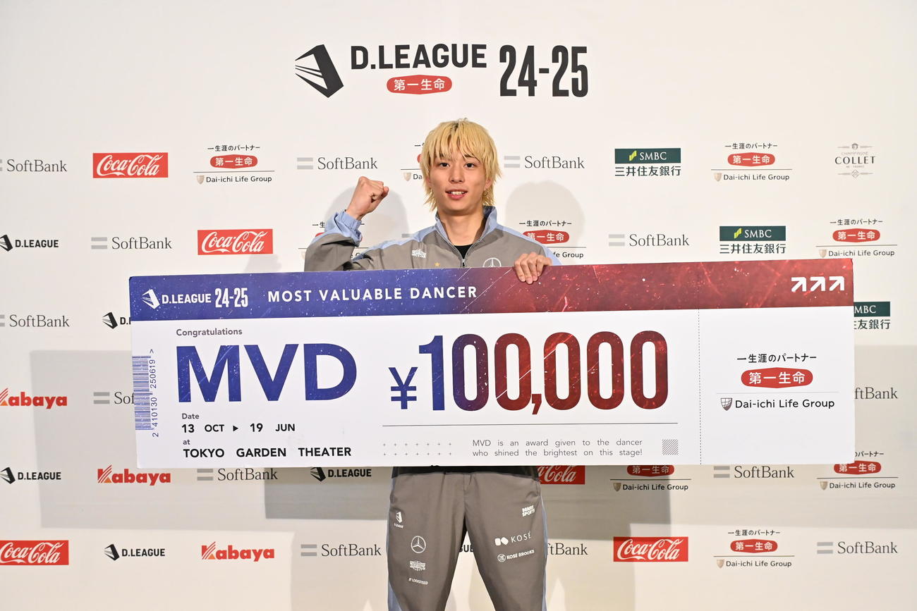 MVDに選ばれたKOSE 8ROCKSのTaichi（C）24－25D.LEAGUE