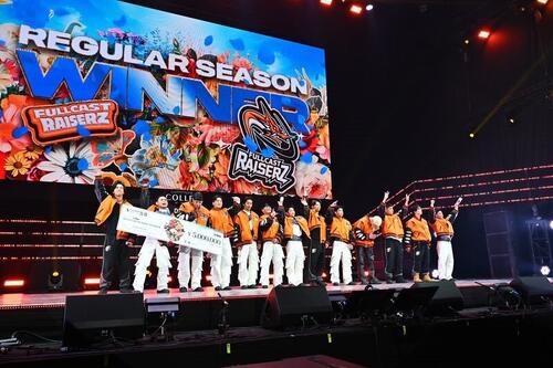 BLOCK VIBE優勝のFULLCAST RAISERZRAISERZは賞金を受け取った（C）D.REAGUE25－26