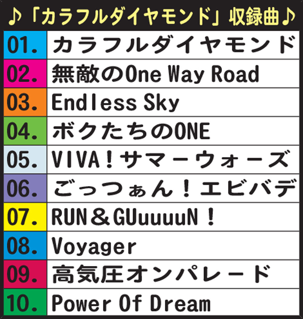 「カラフルダイヤモンド」収録曲