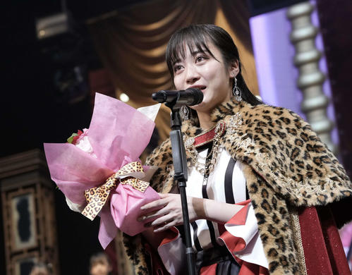 NMB48の“選抜総選挙”で1位。初センターに決まった川上千尋(C)NMB48