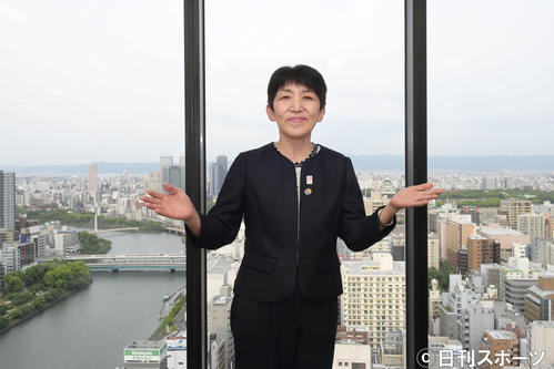 関西経済同友会の生駒京子代表幹事（撮影・滝沢美穂子）