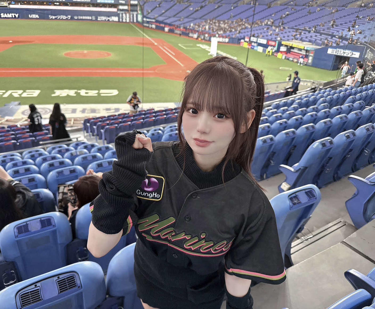 京セラドーム大阪にロッテの試合観戦に訪れた際の和田海佑