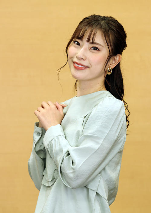 地元中野サンプラザのステージを夢見る藤井香愛（撮影・狩俣裕三）