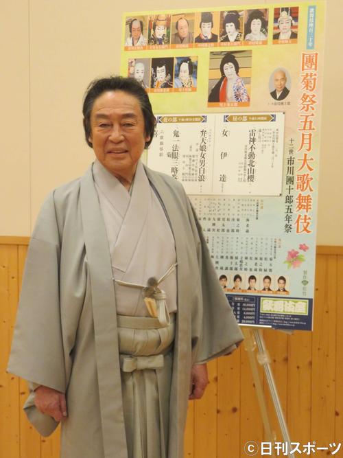 「弁天娘女男白浪」に主演する尾上菊五郎
