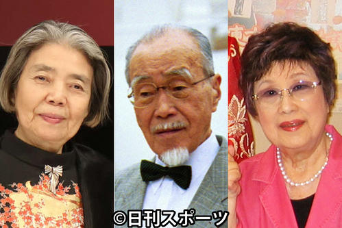 左から樹木希林さん、森繁久弥さん、赤木春恵さん