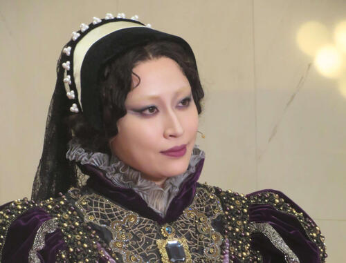 ミュージカル「レイディ・ベス」初日前取材会に出席した丸山礼（撮影・川田和博）