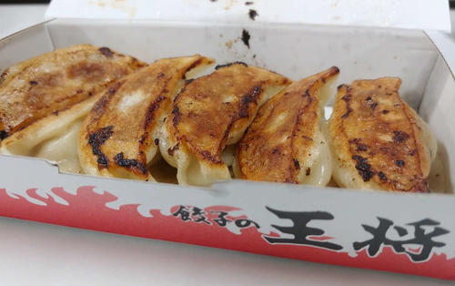 「餃子の王将」の餃子が放つ圧倒的存在感。ちなみに当日誌のテーマは「読まなくても誰も困らない日誌」であることを再度、強調しておきたい