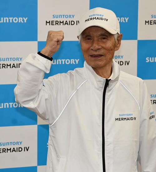 来春、ヨットによる単独無寄港の太平洋横断に挑むと表明した堀江謙一さん（撮影・松浦隆司）
