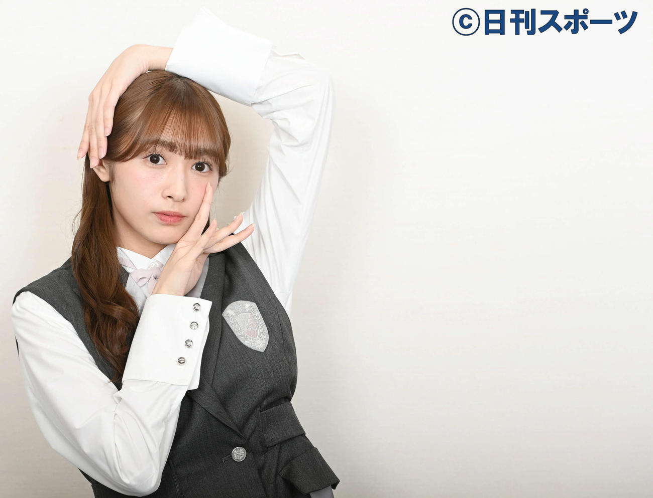 クールな表情を見せる櫻坂46渡辺梨加（撮影・山崎安昭）