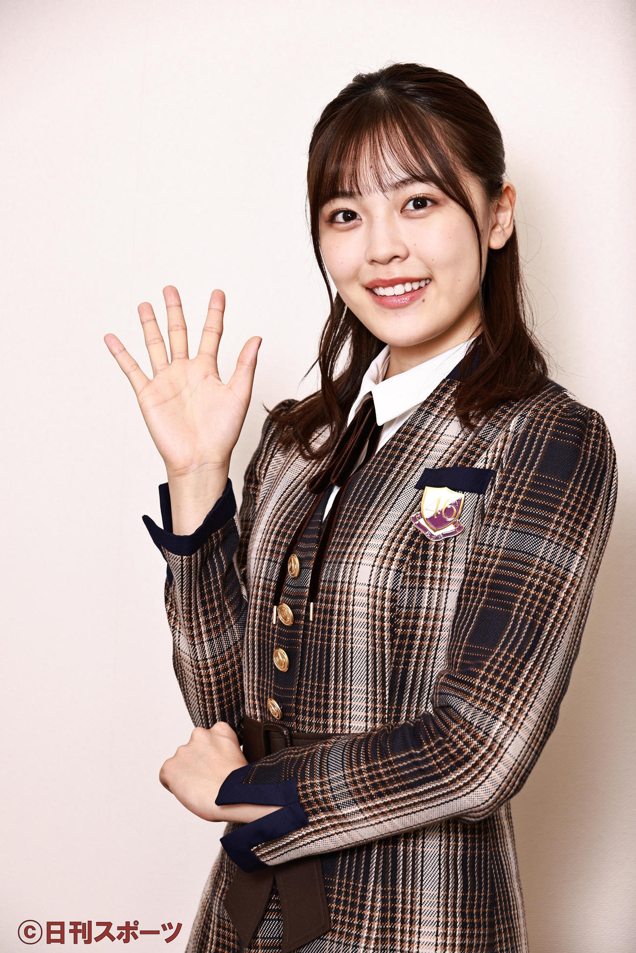 姿勢の美しい柴田柚菜（撮影・中島郁夫）