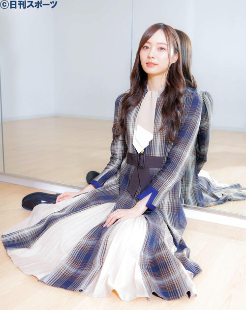 TBS系情報番組「THE TIME，」の月曜レギュラーとして朝を彩る梅澤美波（撮影・河田真司）