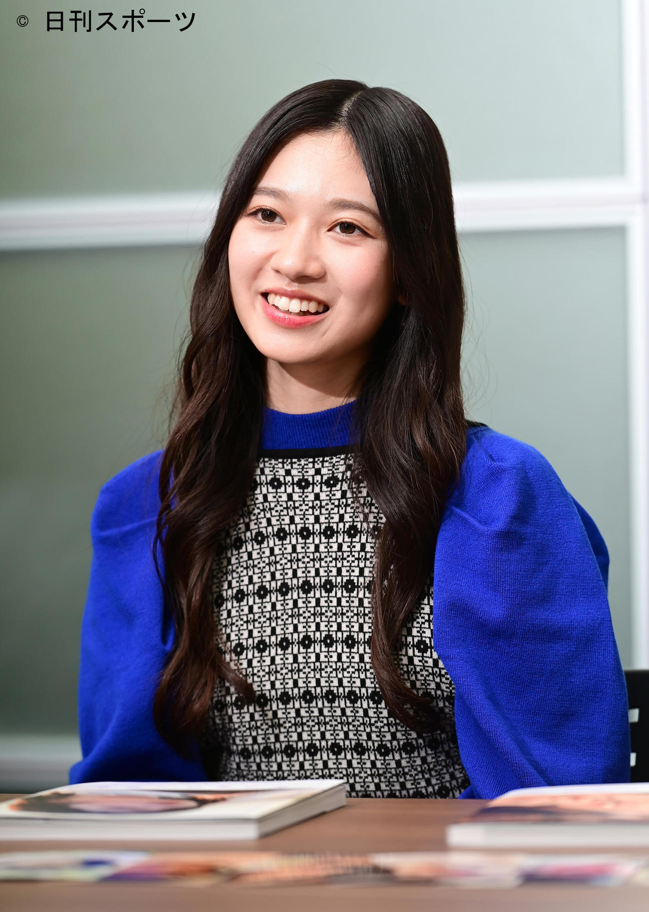 1st写真集について語る乃木坂46寺田蘭世（撮影・小沢裕）