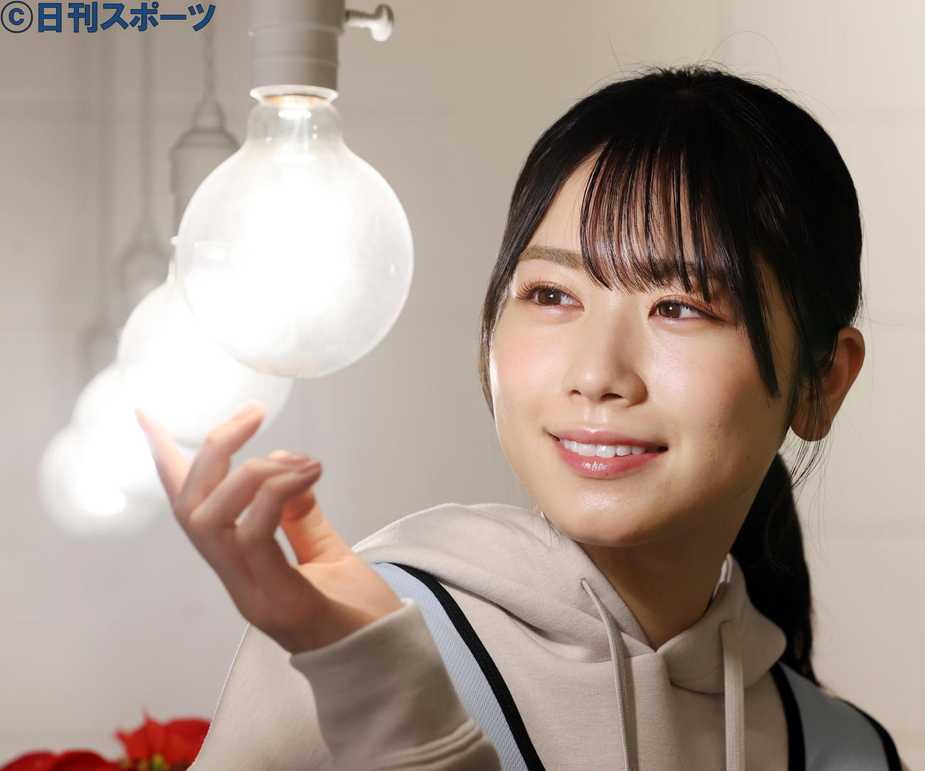 日向坂46丹生明里（撮影・浅見桂子）