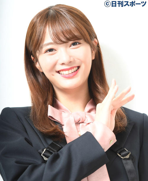 TBS系「ラヴィット！」の水曜レギュラーに就任しポーズを決める櫻坂46田村保乃（撮影・たえ見朱実）