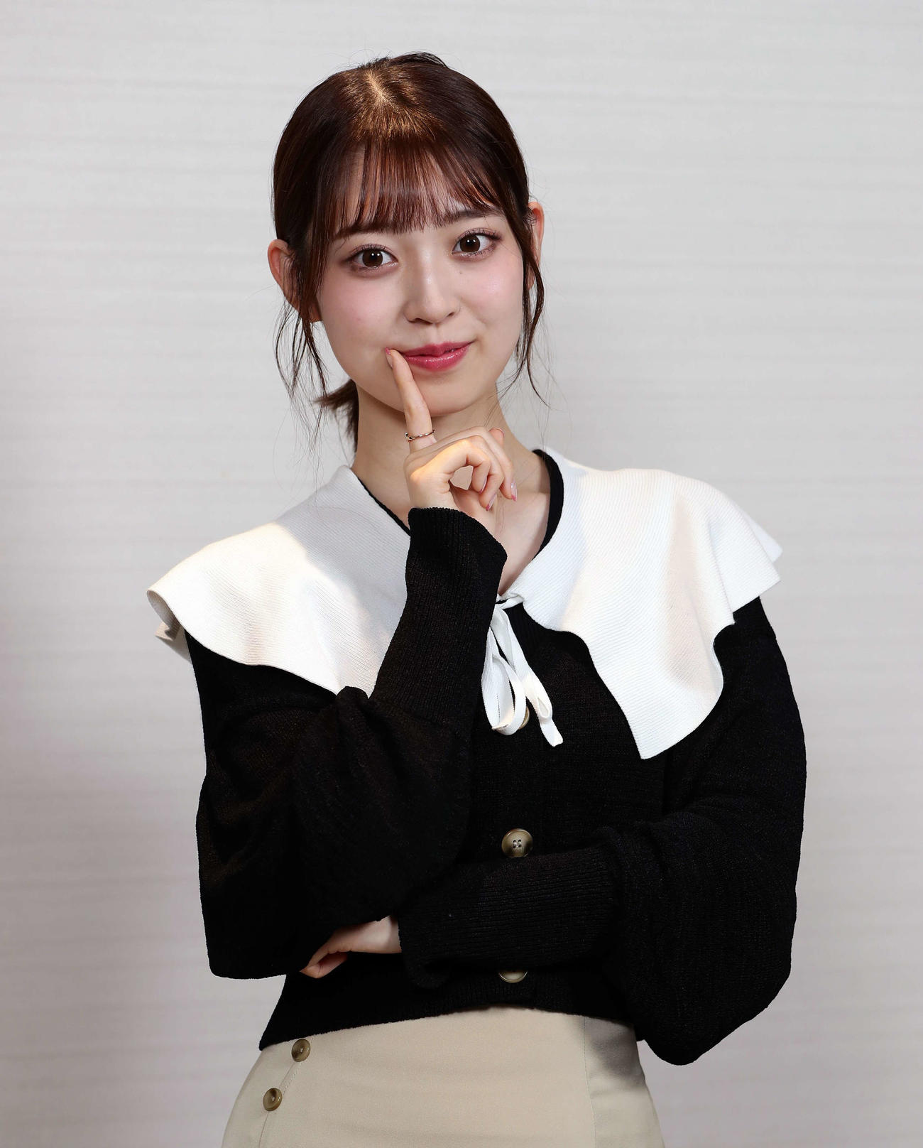 大きな瞳が印象的な乃木坂46の阪口珠美（撮影・星夏穂）