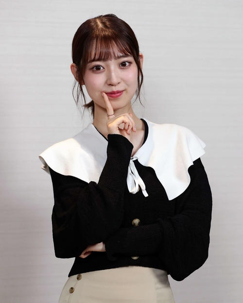 大きな瞳が印象的な乃木坂46の阪口珠美(撮影・星夏穂)