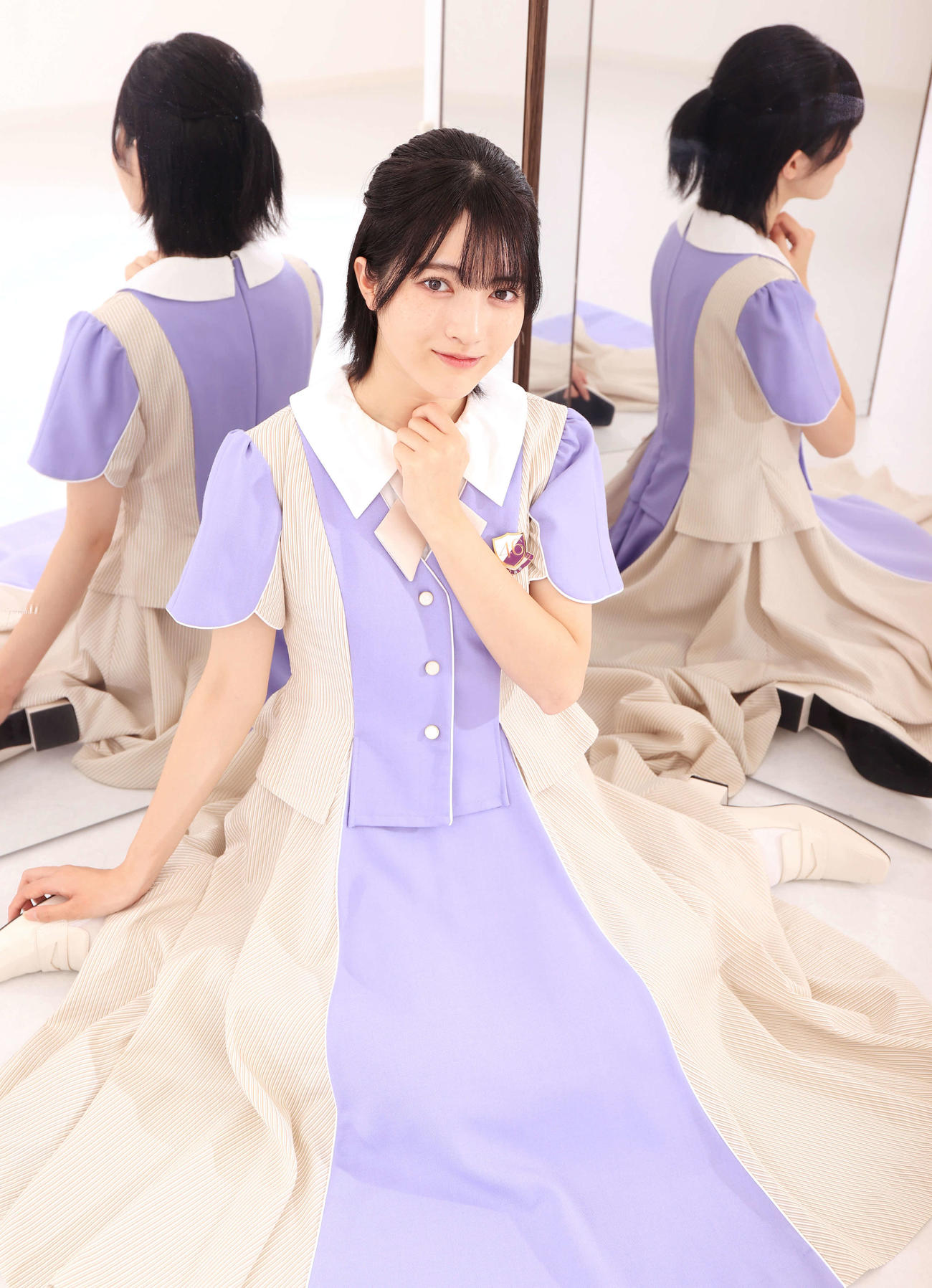 シングル初選抜の乃木坂46林瑠奈。芯の強さを秘めた澄んだ瞳が印象的だ（撮影・浅見桂子）
