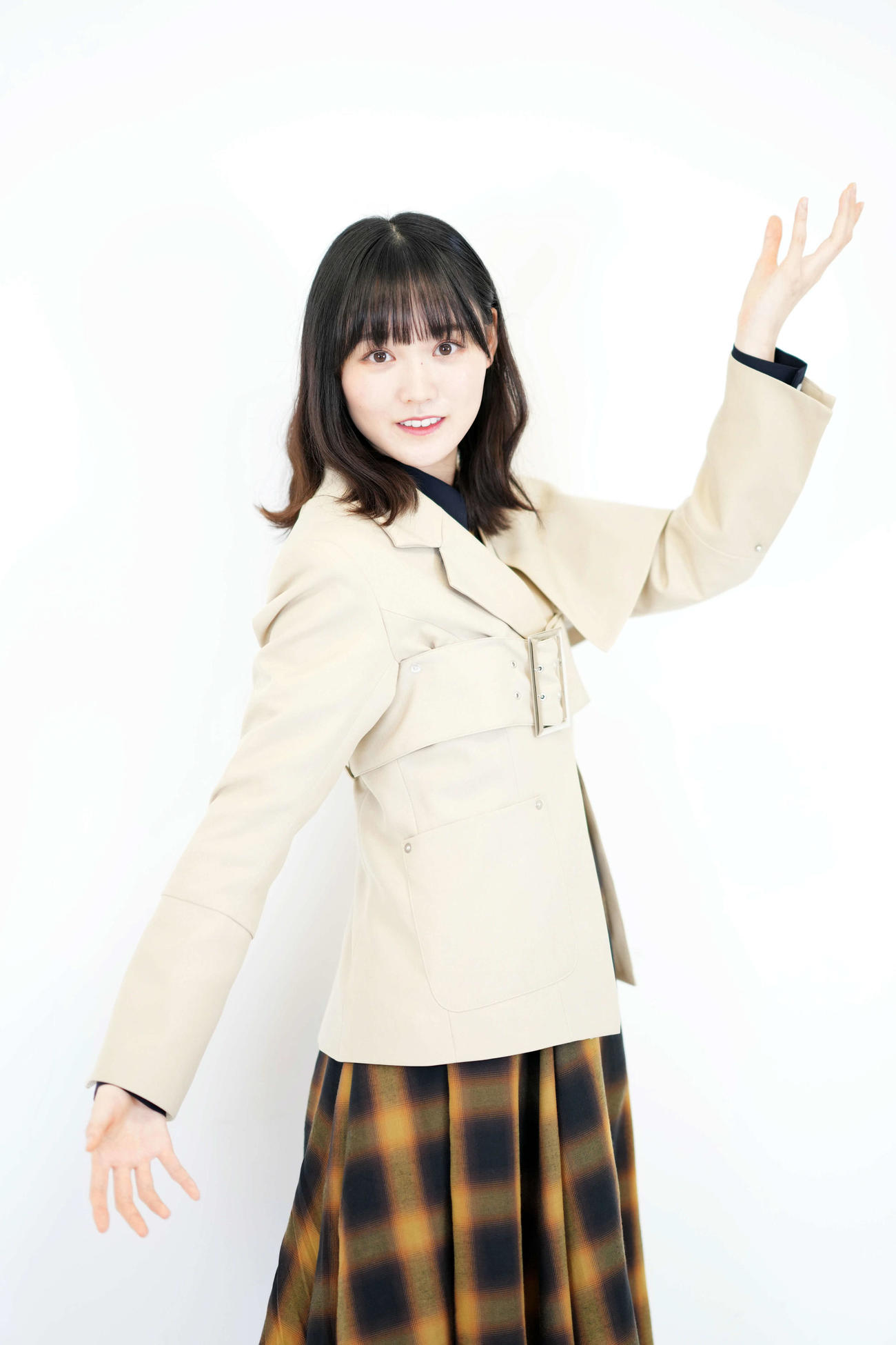 新曲「桜月」のダンスを披露する櫻坂46増本綺良（撮影・横山健太）