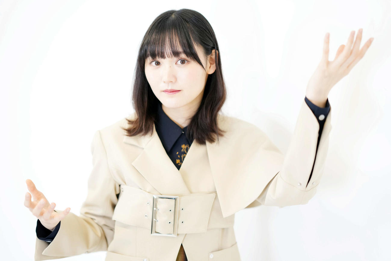 新曲「桜月」のダンスを披露する櫻坂46増本綺良（撮影・横山健太）