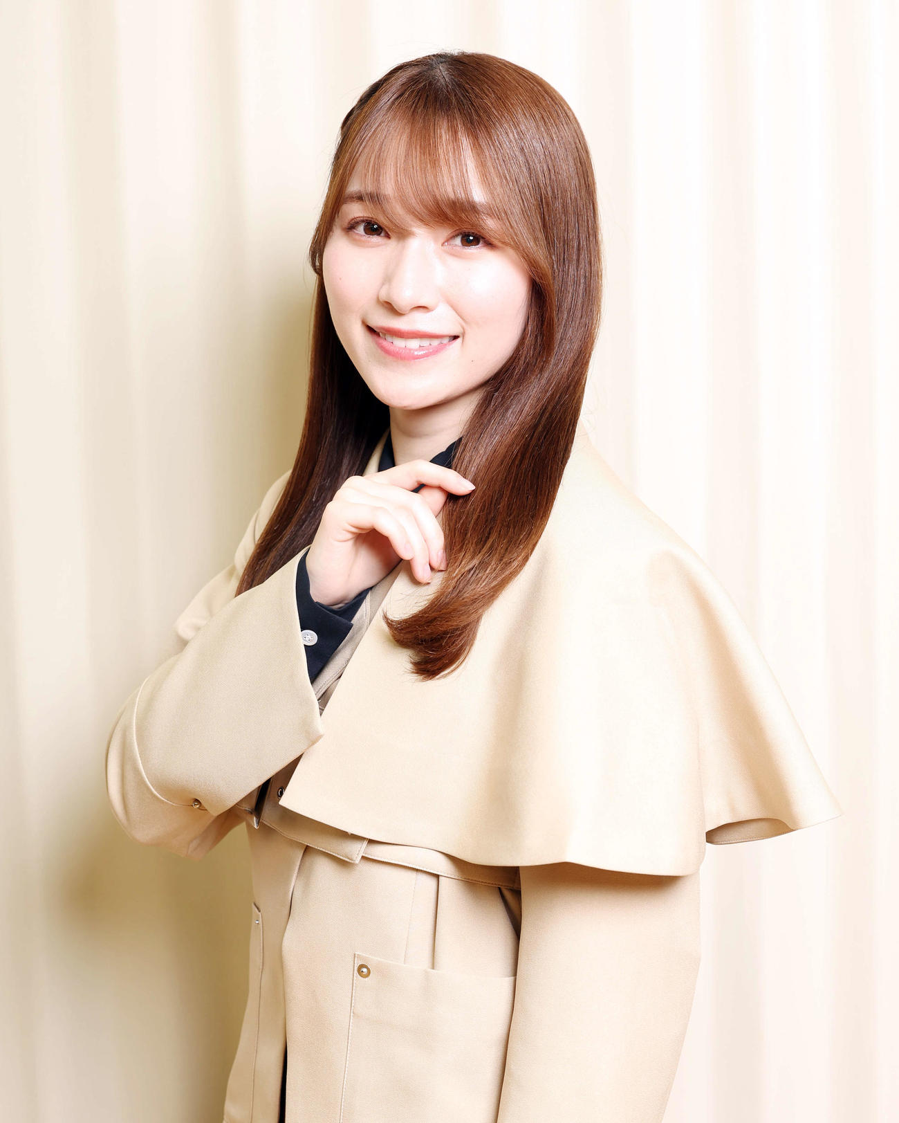 新曲「桜月」でセンターを務める櫻坂46守屋麗奈（撮影・宮地輝）
