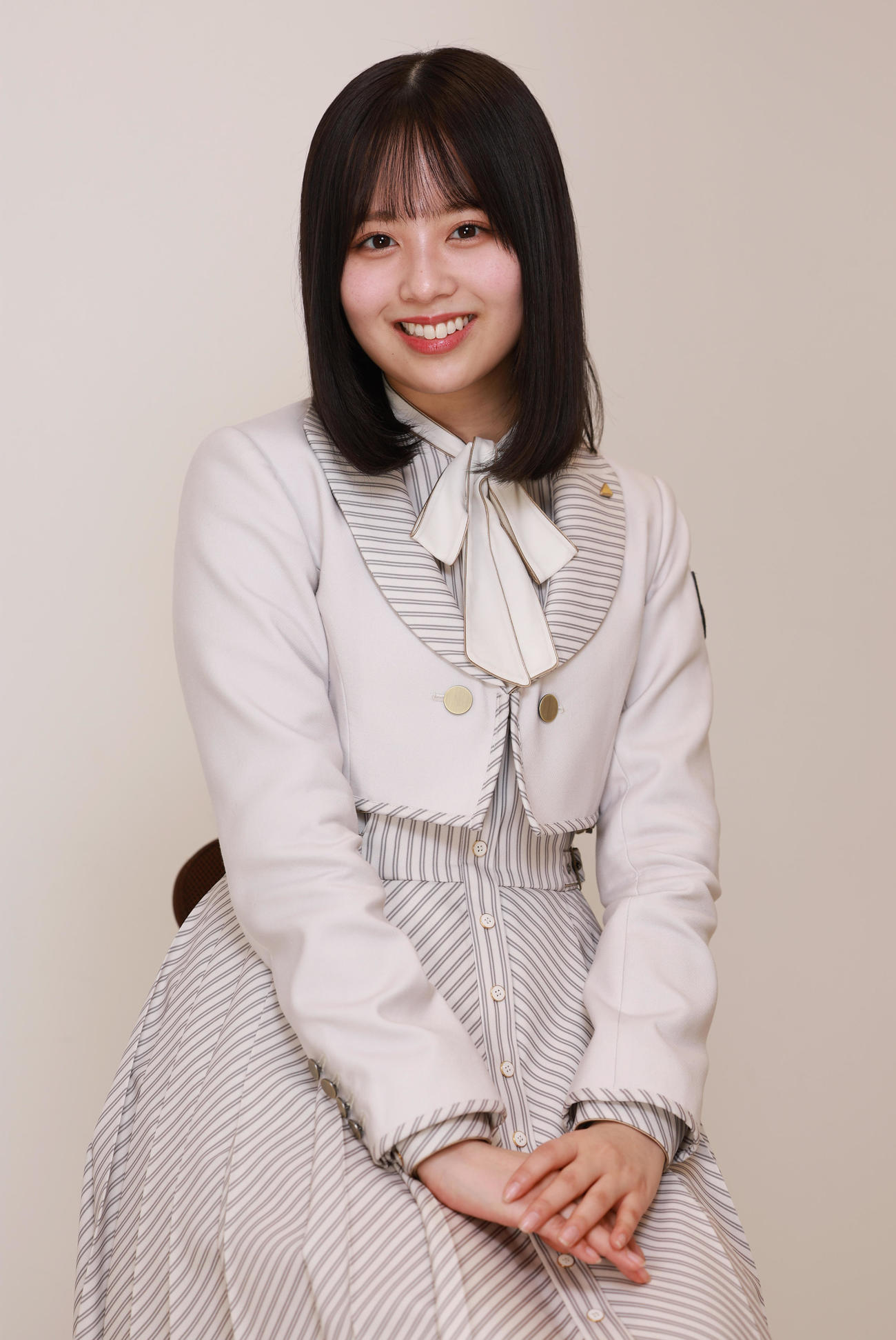 あどけなさの残る表情もかわいい佐藤璃果（撮影・中島郁夫）